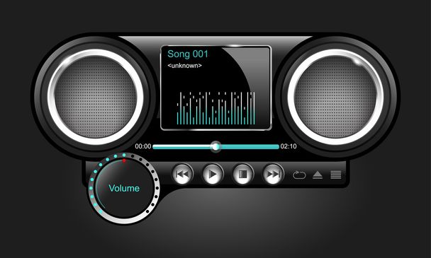 Audio player design - Vektor, Bild