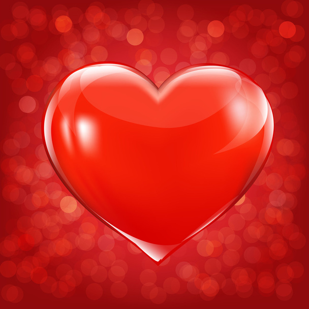 Valentines Day Card With Heart - Vektör, Görsel