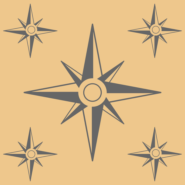 Brújulas conjunto de iconos planos. Ilustración vectorial - Vector, imagen