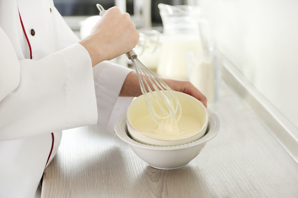 Cooking buttery cream - Photo, image