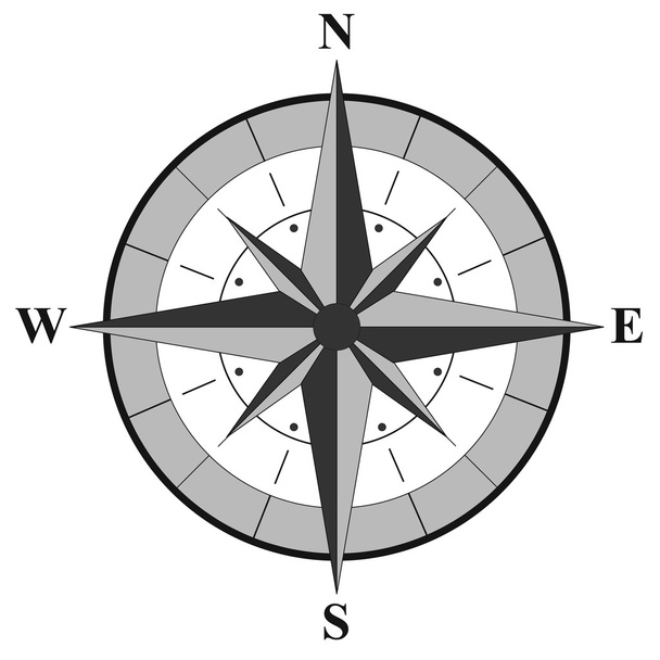 Kompassi Rose kuvitus
 - Vektori, kuva
