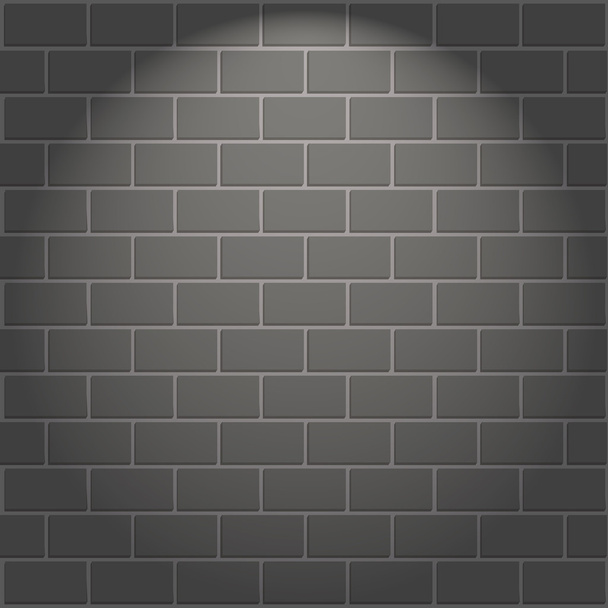 gray brick wall and light vector background - Vector, imagen