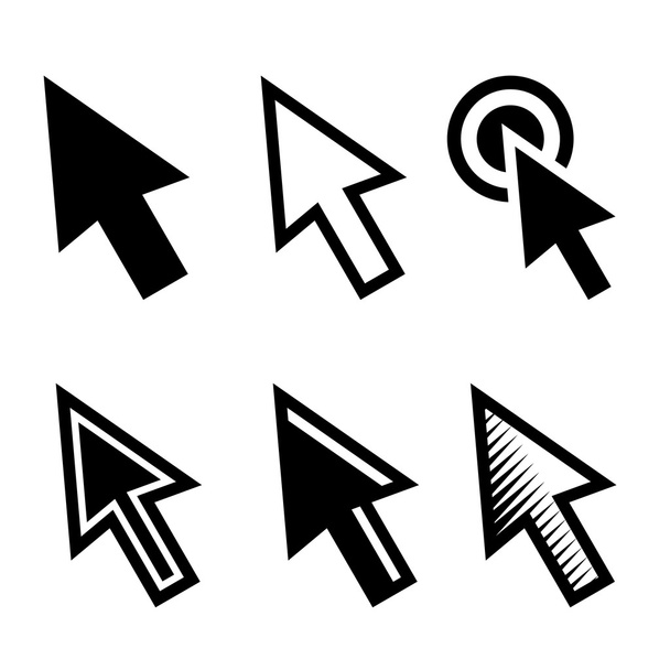 Arrow Cursors Symbol Icons Set. Vector - Vector, Image