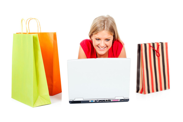 Woman shopping on net - Photo, Image