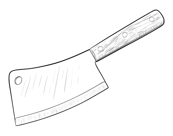 ilustración cuchillo de cocina - Vector, Imagen