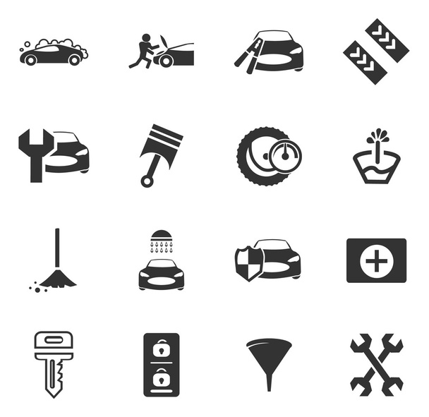 Auto winkel icons set - Vector, afbeelding