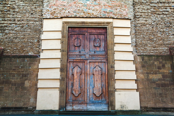 Ancienne porte en bois à Florence, Italie - Photo, image