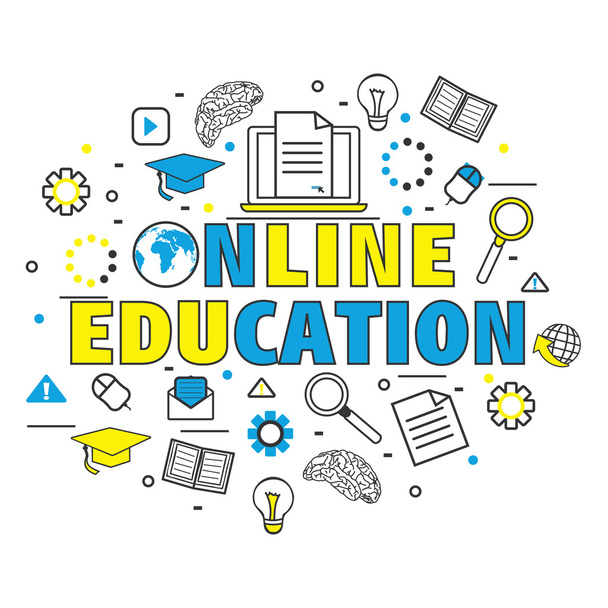 Infographic elements for Online Education. - Vetor, Imagem
