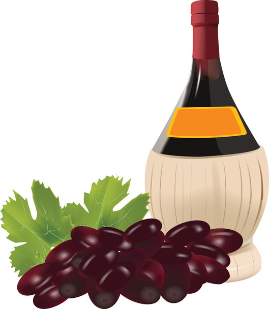 Bebida alcohólica vino
 - Vector, Imagen