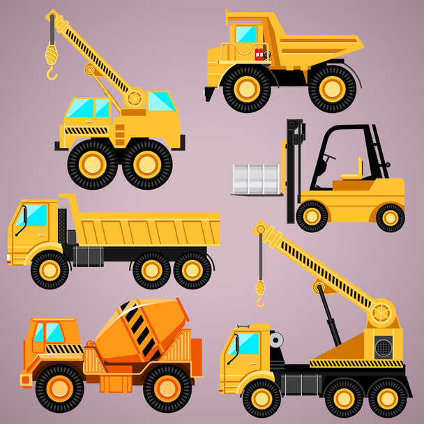 construction machinery set - Vector, Image