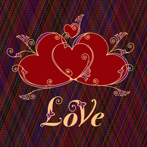 Hearts for design. Valentines day, love message - Vetor, Imagem