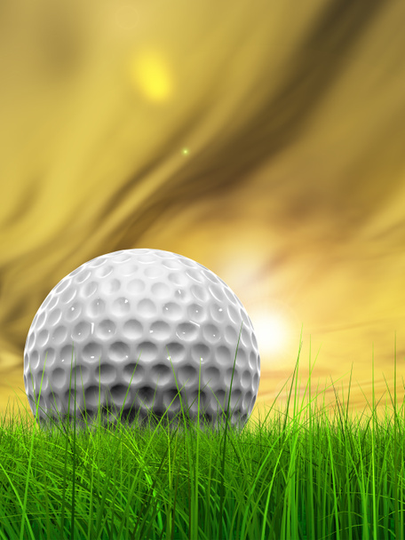 Golf topu ufuktan - Fotoğraf, Görsel