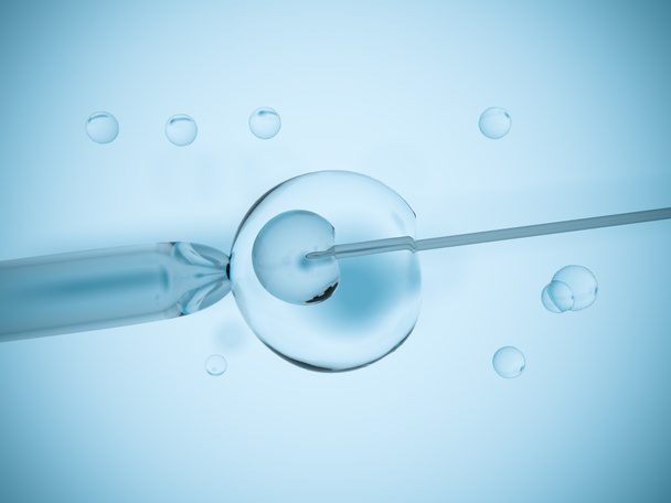IVF (in vitro fertilizace) 3d digitální ilustrace. Plodnost koncept - Fotografie, Obrázek