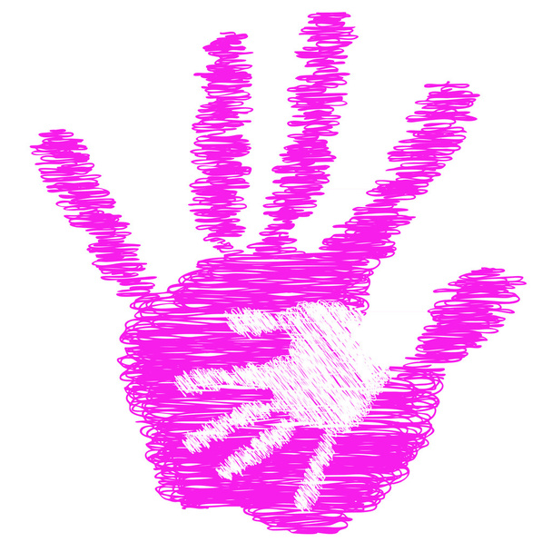 χέρια σχέδιο ροζ χρώμα - Φωτογραφία, εικόνα