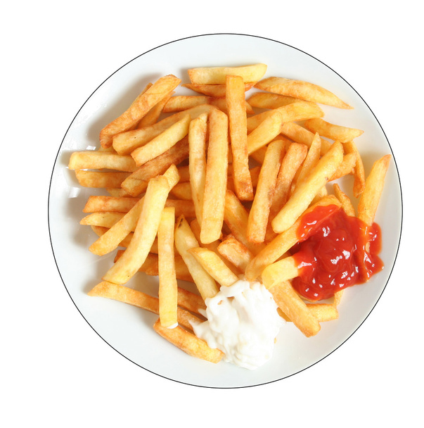 French fries and sauces - Photo, Image