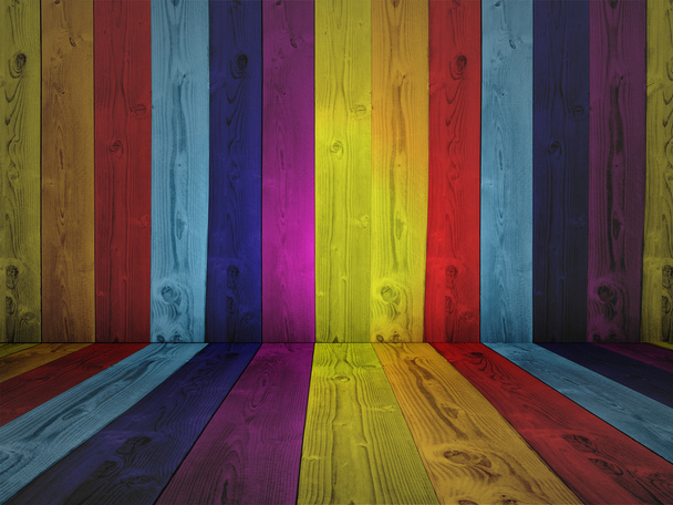 pared de madera grungy colorido
 - Foto, Imagen