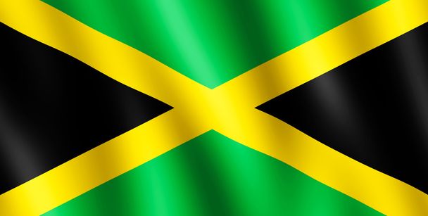 Flag of Jamaica waving in the wind - Photo, Image