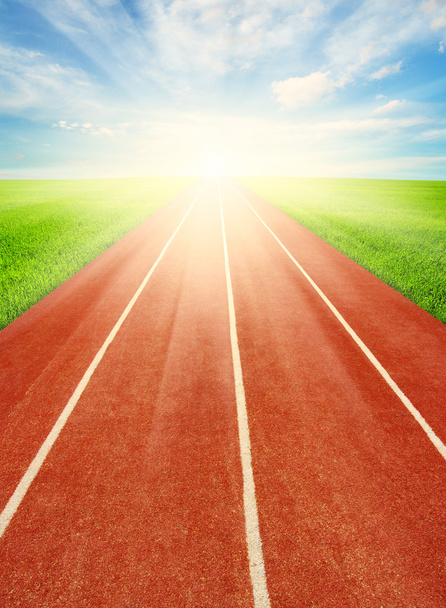 Running track in field - Photo, Image