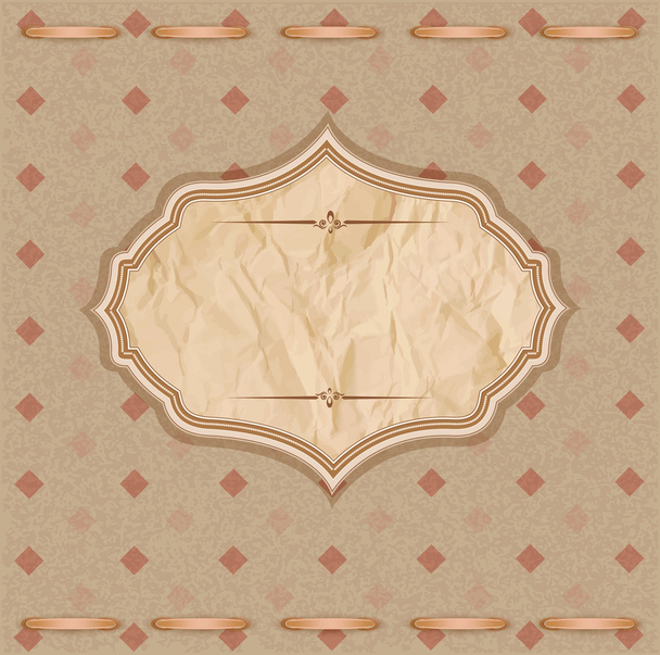 Vector, vintage congratulatory background with crumpled paper an - Wektor, obraz