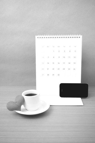 coffee,phone,calendar and heart - Foto, Bild