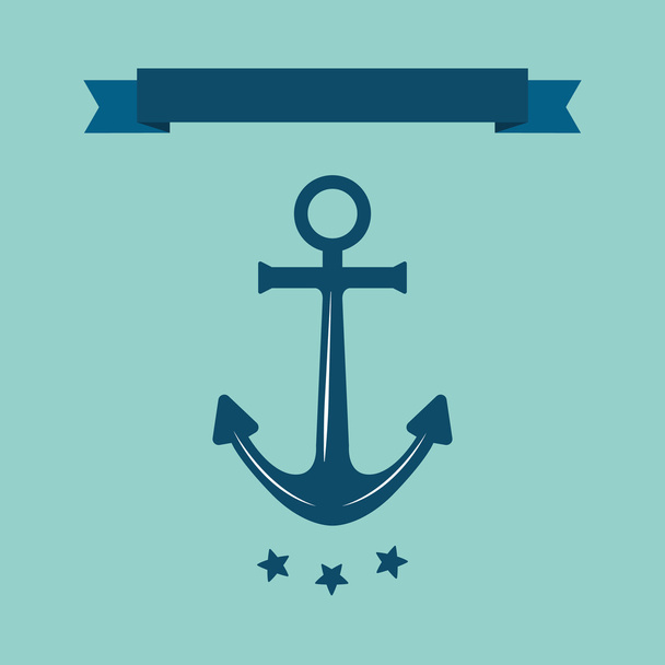 Sea anchor logo - Διάνυσμα, εικόνα