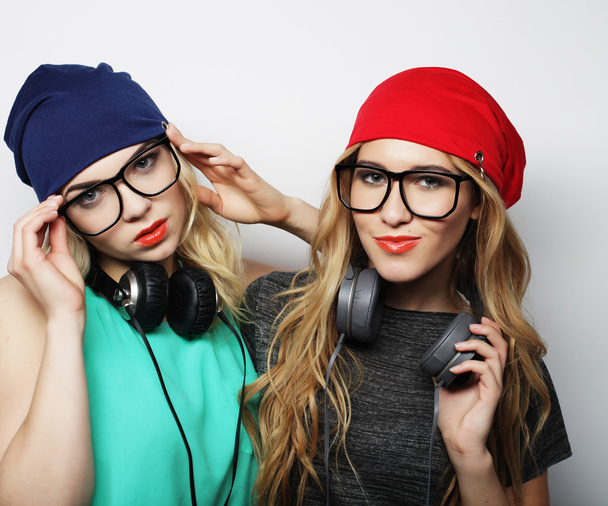 two best friends hipster girls - Zdjęcie, obraz