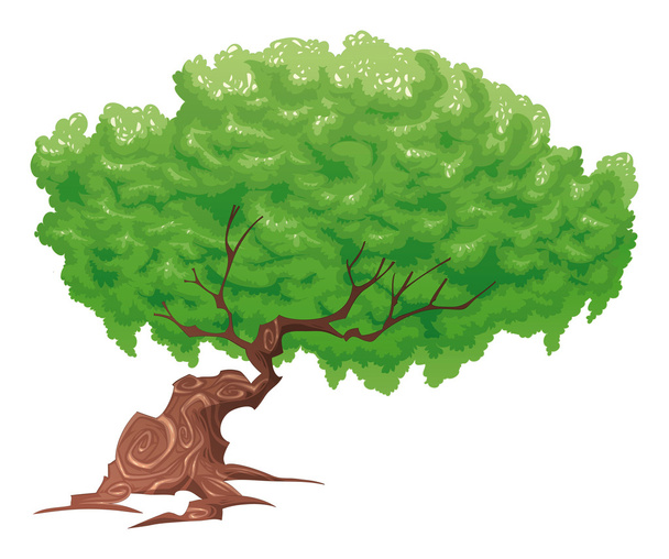 einzelner Baum - Vektor, Bild