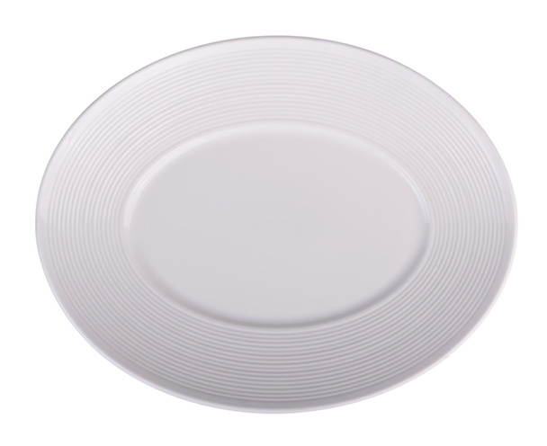 weißer Teller isoliert auf weißem Hintergrund - Foto, Bild