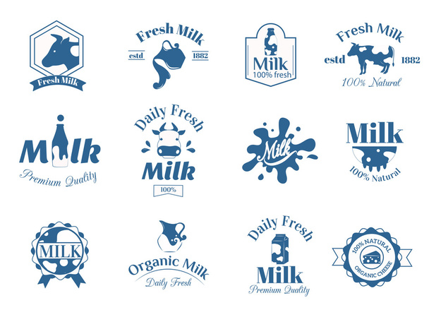 Векторные иконки логотипа Milk label
 - Вектор,изображение