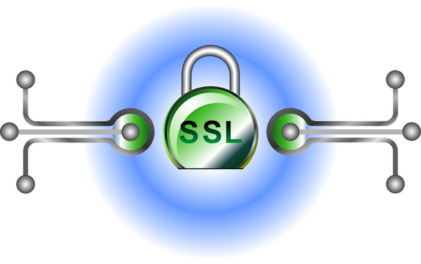 SSL - bezpieczeństwo - Wektor, obraz