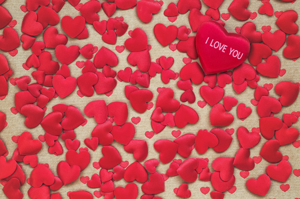 Sevgililer günü kırmızı kalpler arka plan. Tonda - Fotoğraf, Görsel