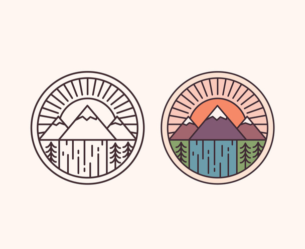 Mountain line emblem - Vektor, obrázek