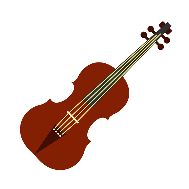 Violin flat icon - Vetor, Imagem