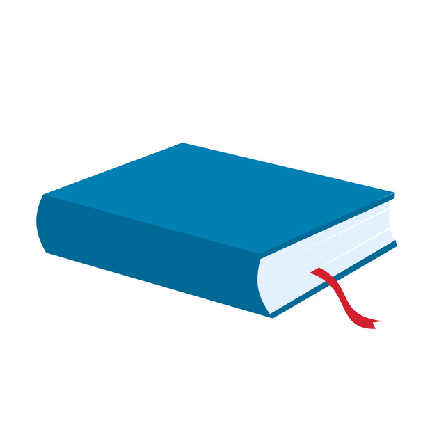 icono libro azul - Vector, Imagen