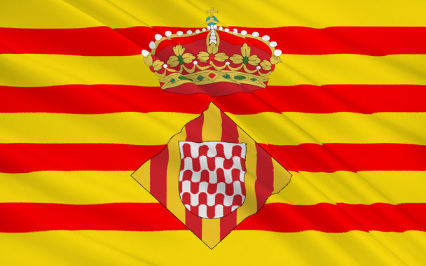 Gironská vlajka je provincie Španělska - Fotografie, Obrázek