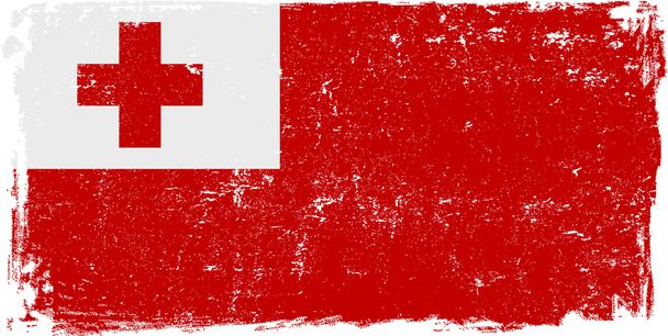 Tonga vektör bayrak beyaz - Vektör, Görsel