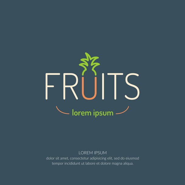 Des fruits. Le logo et l'élément
 - Vecteur, image