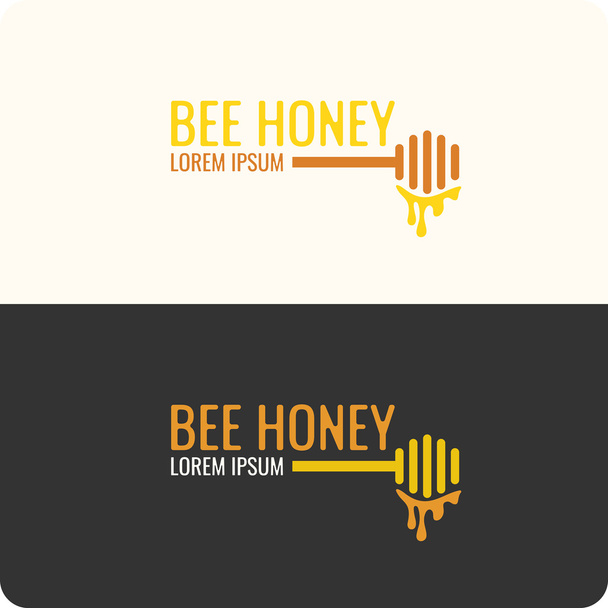 Logo Pszczoła miód. - Wektor, obraz