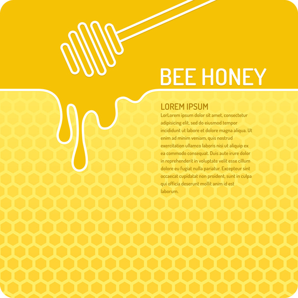 stilvoller und moderner Hintergrund für Bienenprodukte - Vektor, Bild