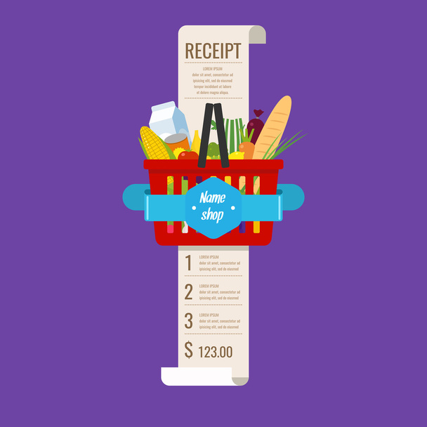 Shopping basket. Element and icon - Vector, Image