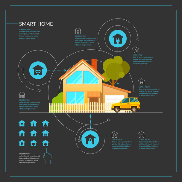 Smart home. Infographics. - Vector, Image
