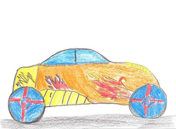 Enfant dessin voiture
 - Photo, image