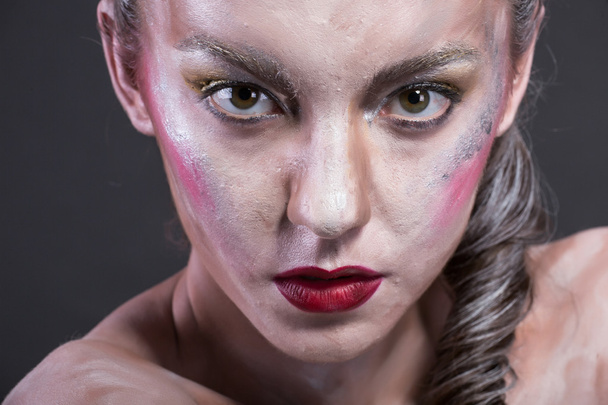  Mädchen Farbe Kunst Make-up  - Foto, Bild