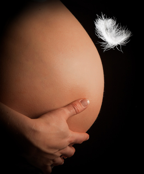 Plumes et ventre enceinte
 - Photo, image