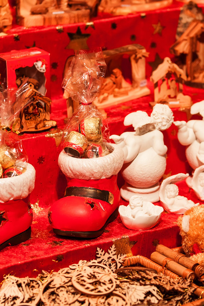 Christmas decorations on market - Photo, Image