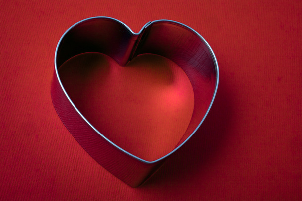 Metallic frame in the shape of heart - Photo, Image