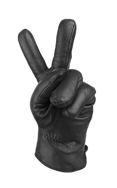 Pánské černé kožené rukavice - Fotografie, Obrázek