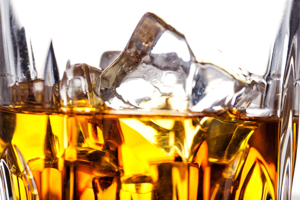 Detail glass of whiskey with ice - Zdjęcie, obraz