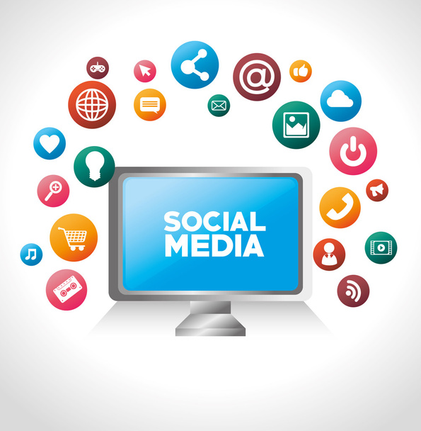 σχέδιο κοινωνικών μέσων μαζικής ενημέρωσης - Διάνυσμα, εικόνα