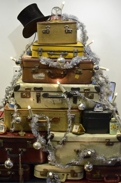 Suitcase Christmas tree - Photo, Image
